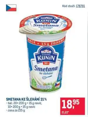 Makro Smetana ke šlehání 31 % nabídka