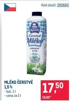 Makro Mléko čerstvé 1,5 % nabídka