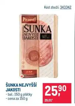 Makro Šunka nejvyšší jakosti nabídka