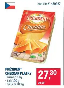 Makro Président Cheddar plátky nabídka