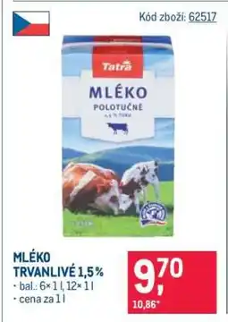 Makro Mléko trvanlivé 1,5 % nabídka