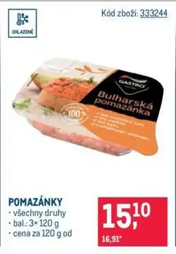 Makro Pomazánky nabídka