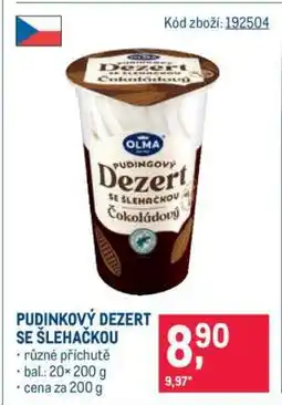 Makro Pudinkový dezert se šlehačkou nabídka