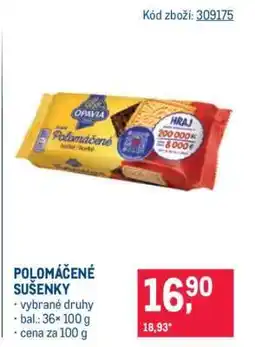 Makro POLOMÁČENÉ SUŠENKY nabídka
