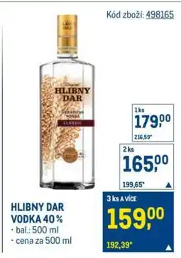 Makro HLIBNY DAR Vodka 40% nabídka