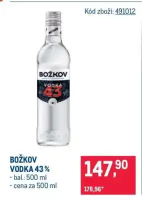 Makro BOŽKOV VODKA 43% nabídka