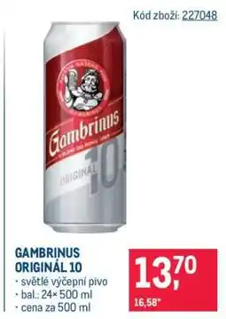 Makro Gambrinus Originál 10 nabídka