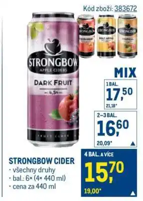 Makro Strongbow cider nabídka