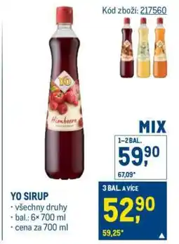 Makro Yo sirup nabídka