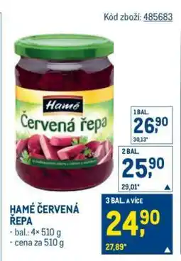 Makro Hamé Červená řepa nabídka