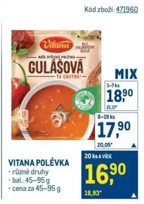 Makro Vitana Polévka nabídka