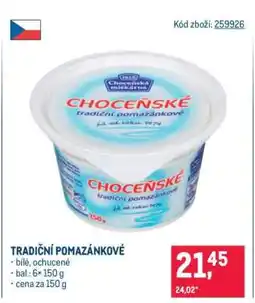Makro Tradiční pomazánkové nabídka