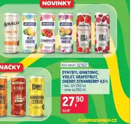 Makro DYNYBYL GIN&TONIC, VIOLET, GRAPEFRUIT, CHERRY, STRAWBERRY 4,5% nabídka