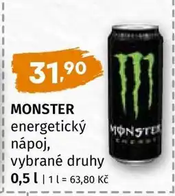 Terno MONSTER energetický nápoj vybrané druhy nabídka
