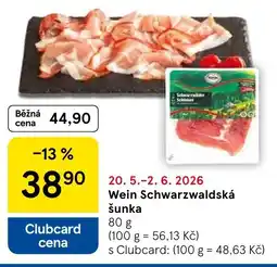 Tesco Wein Schwarzwaldská šunka nabídka
