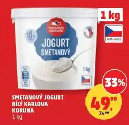 Penny Market SMETANOVÝ JOGURT BÍLÝ KARLOVA KORUNA nabídka