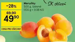 Tesco Meruňky nabídka