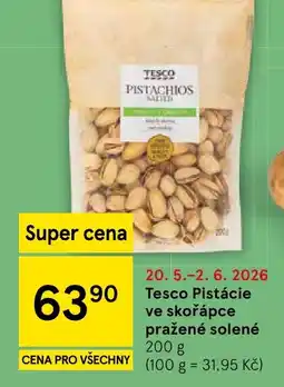 Tesco Tesco Pistácie ve skořápce pražené solené nabídka