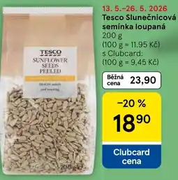 Tesco Tesco Slunečnicová semínka loupaná nabídka