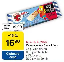 Tesco Veselá kráva Sýr a křup nabídka