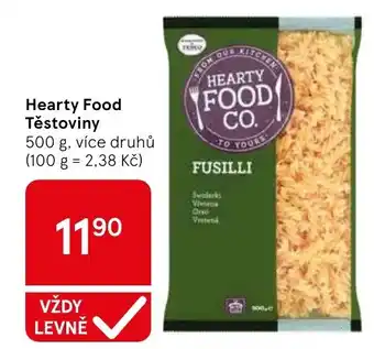 Tesco Hearty Food Těstoviny nabídka