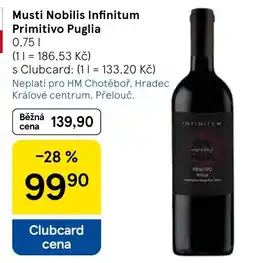 Tesco Musti Nobilis Infinitum Primitivo Puglia nabídka