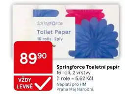 Tesco Springforce Toaletní papír nabídka