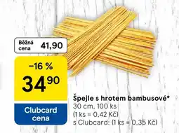 Tesco Špejle s hrotem bambusové nabídka