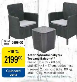 Tesco Keter Zahradní nábytek Toscana Balcony nabídka