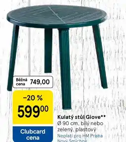 Tesco Kulatý stůl Giove nabídka