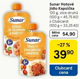 Tesco Sunar Hotové jídlo Kapsička nabídka