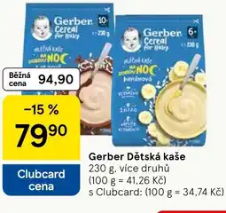 Tesco Gerber Dětská kaše nabídka