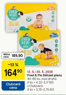 Tesco Fred & Flo Dětské pleny nabídka