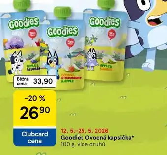 Tesco Goodies Ovocná kapsička nabídka