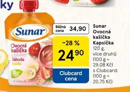Tesco Sunar Ovocná kašička Kapsička nabídka