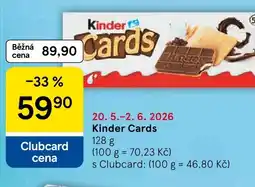 Tesco Kinder Cards nabídka