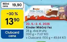 Tesco Kinder Mléčný řez nabídka