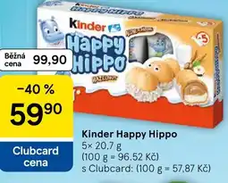 Tesco Kinder Happy Hippo nabídka