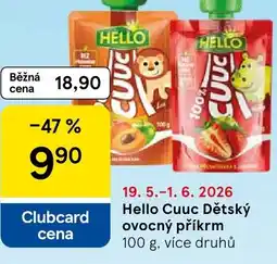 Tesco Hello Cuuc Dětský ovocný příkrm nabídka