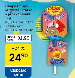Tesco Chupa Chups Surprise Lízátko s překvapením nabídka