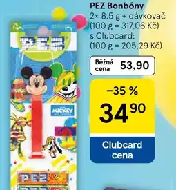 Tesco PEZ Bonbóny nabídka
