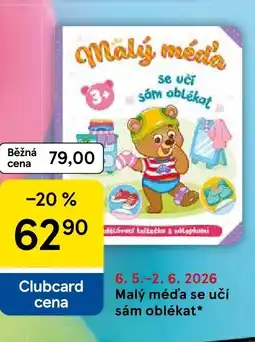 Tesco Malý méďa se učí sám oblékat nabídka