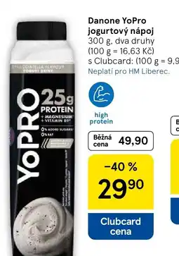 Tesco Danone YoPro jogurtový nápoj nabídka