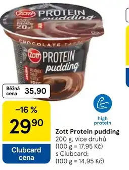 Tesco Zott Protein pudding nabídka