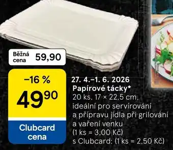 Tesco Papírové tácky nabídka