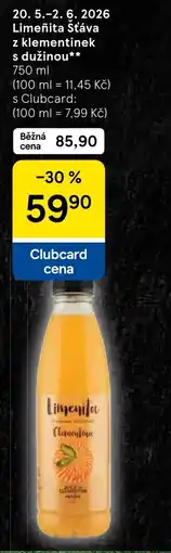 Tesco Limeñita Šťáva z klementinek s dužinou nabídka
