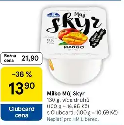 Tesco Milko Můj Skyr nabídka