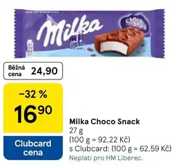 Tesco Milka Choco Snack nabídka
