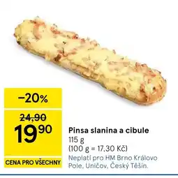 Tesco Pinsa slanina a cibule nabídka