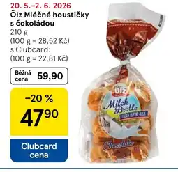 Tesco Ölz Mléčné houstičky s čokoládou nabídka